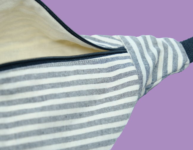 banane grand format - rayée noir et blanc