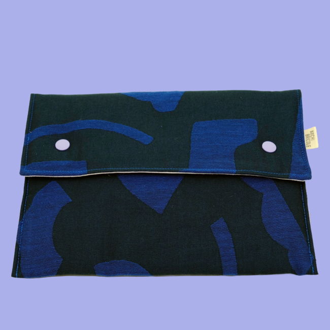 pochette A5 - bleu/vert